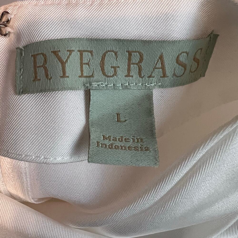 NWT Floral Print Midi Dress in White with Black Botanical Print Women's Large - Picture 14 of 16